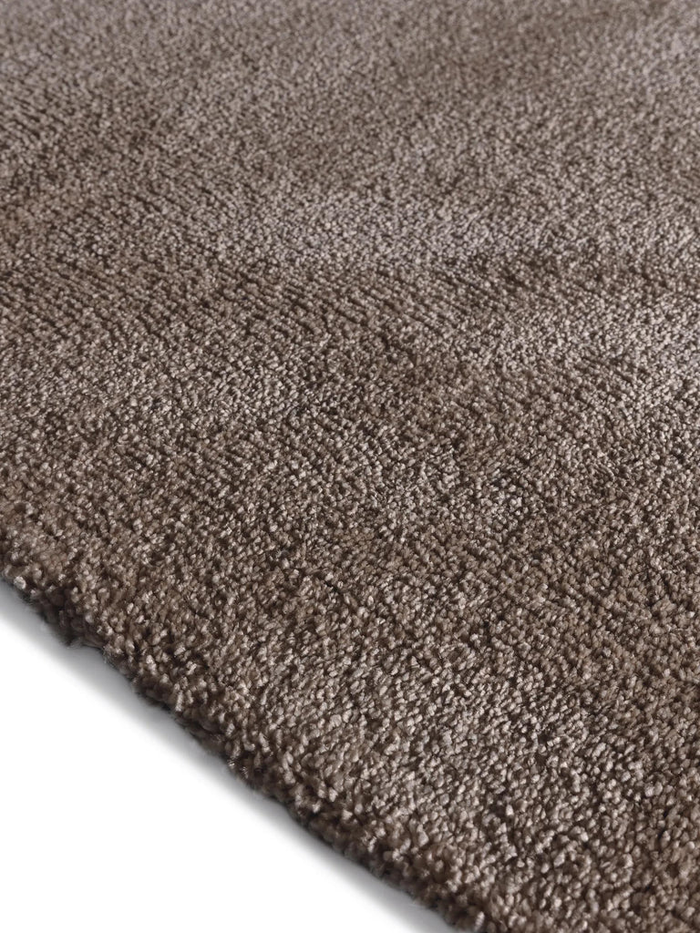 Tapis shaggy shaggy carré marron 200x200 cm