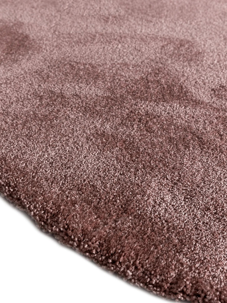 Tapis shaggy épais rond rose 200 cm de diamètre