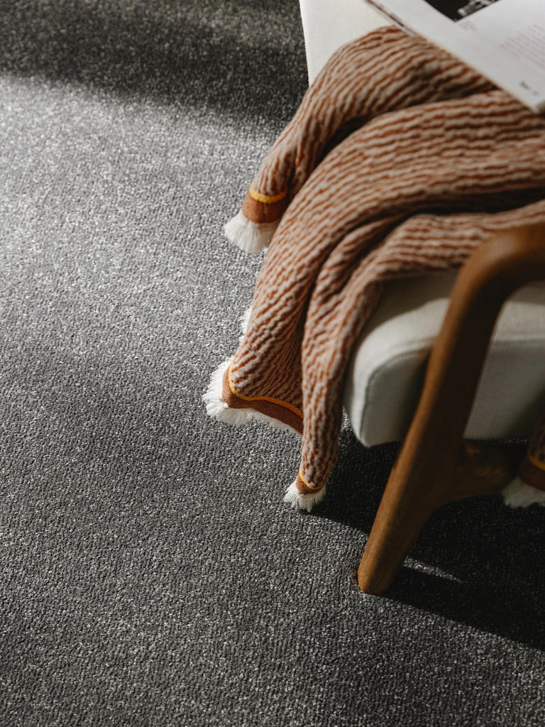 Tapis shaggy épais rond noir 150 cm de diamètre