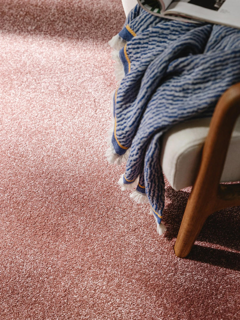 Tapis shaggy épais rond rose 200 cm de diamètre