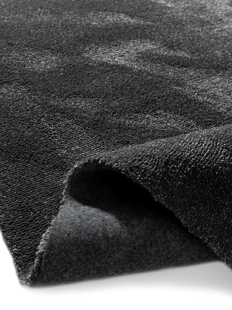 Tapis shaggy épais noir lavable 160x230 cm