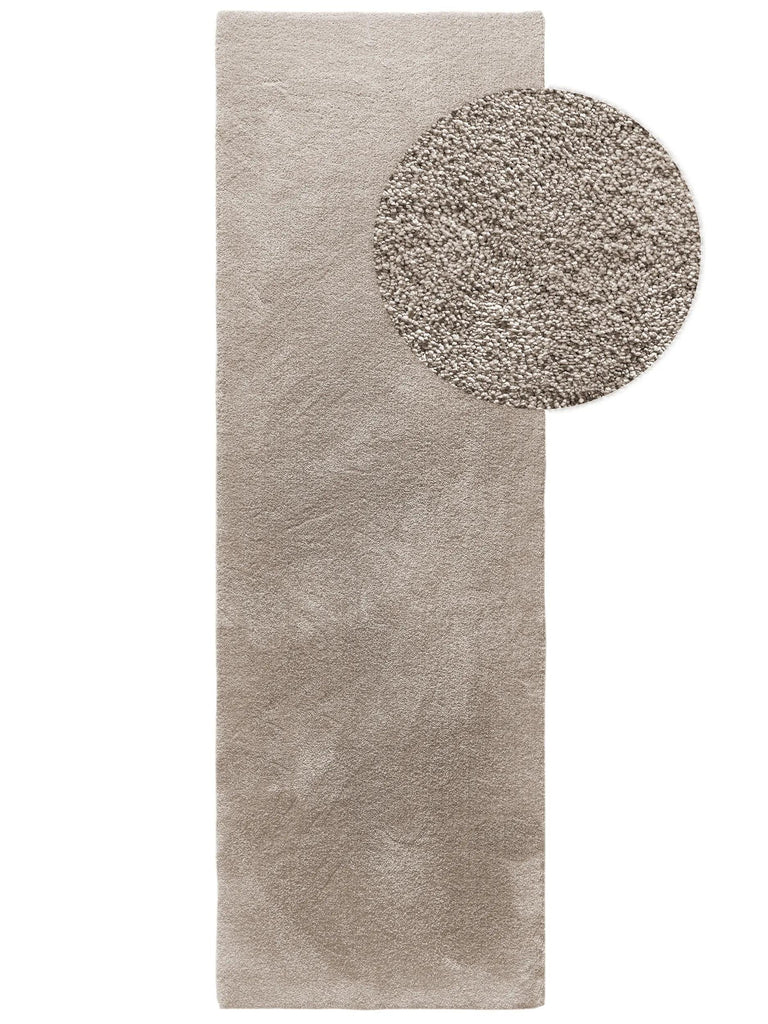 Tapis shaggy shaggy de couloir gris clair 70x200 cm