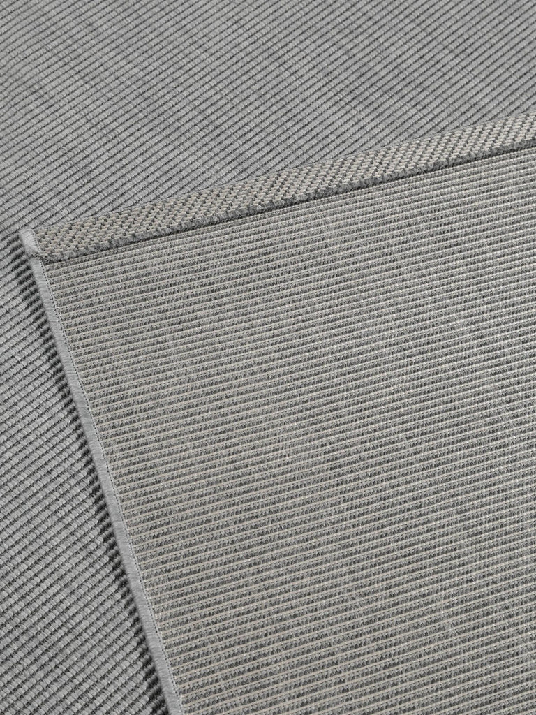 Tapis moderne uni de couloir gris clair d'intérieur et d'extérieur 80x240 cm