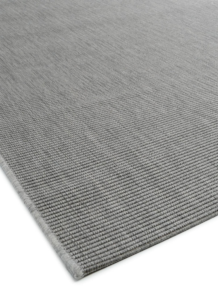 Tapis moderne uni de couloir gris clair d'intérieur et d'extérieur 80x240 cm