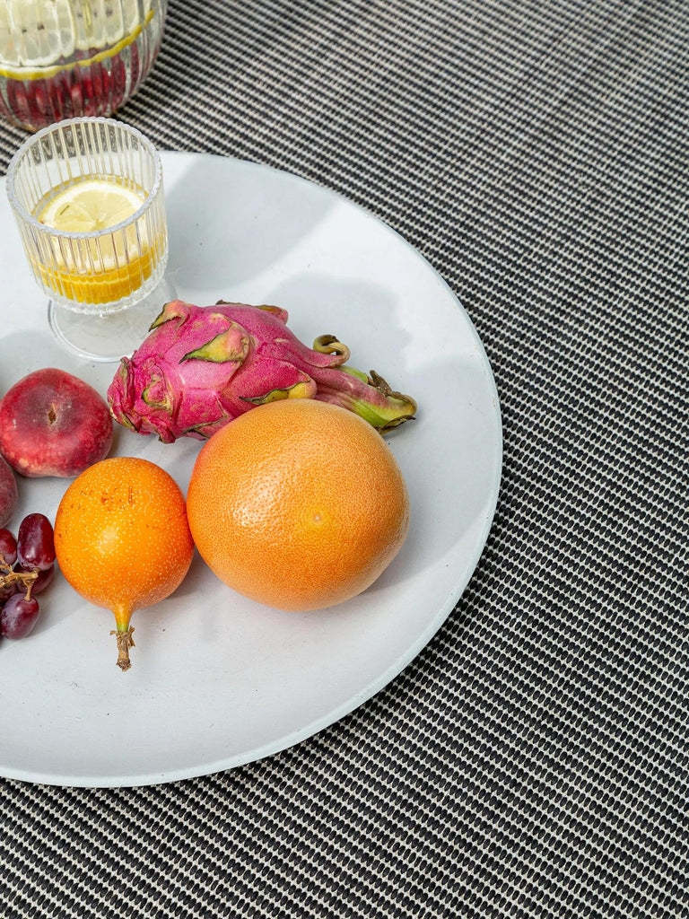 Tapis moderne uni de couloir noir d'intérieur et d'extérieur 80x240 cm