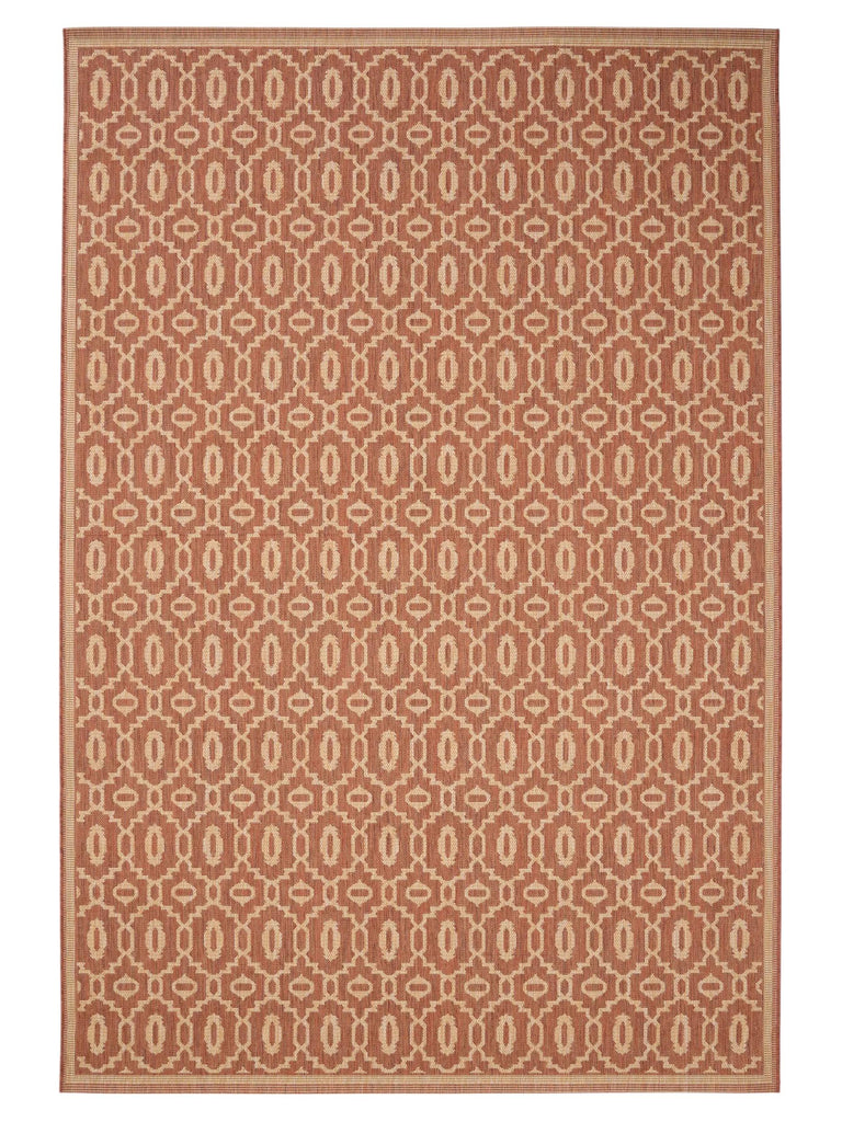 Tapis bohème inspiration oriental terracotta d'intérieur et d'extérieur 200x290 cm