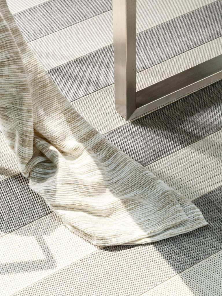 Tapis moderne rayé enfant gris d'intérieur et d'extérieur 120x170 cm