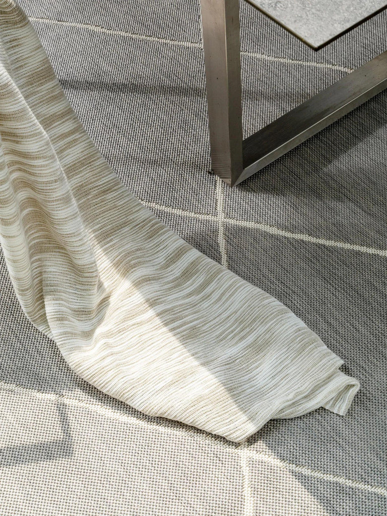 Tapis géométrique motif berbère enfant gris d'intérieur et d'extérieur 80x150 cm