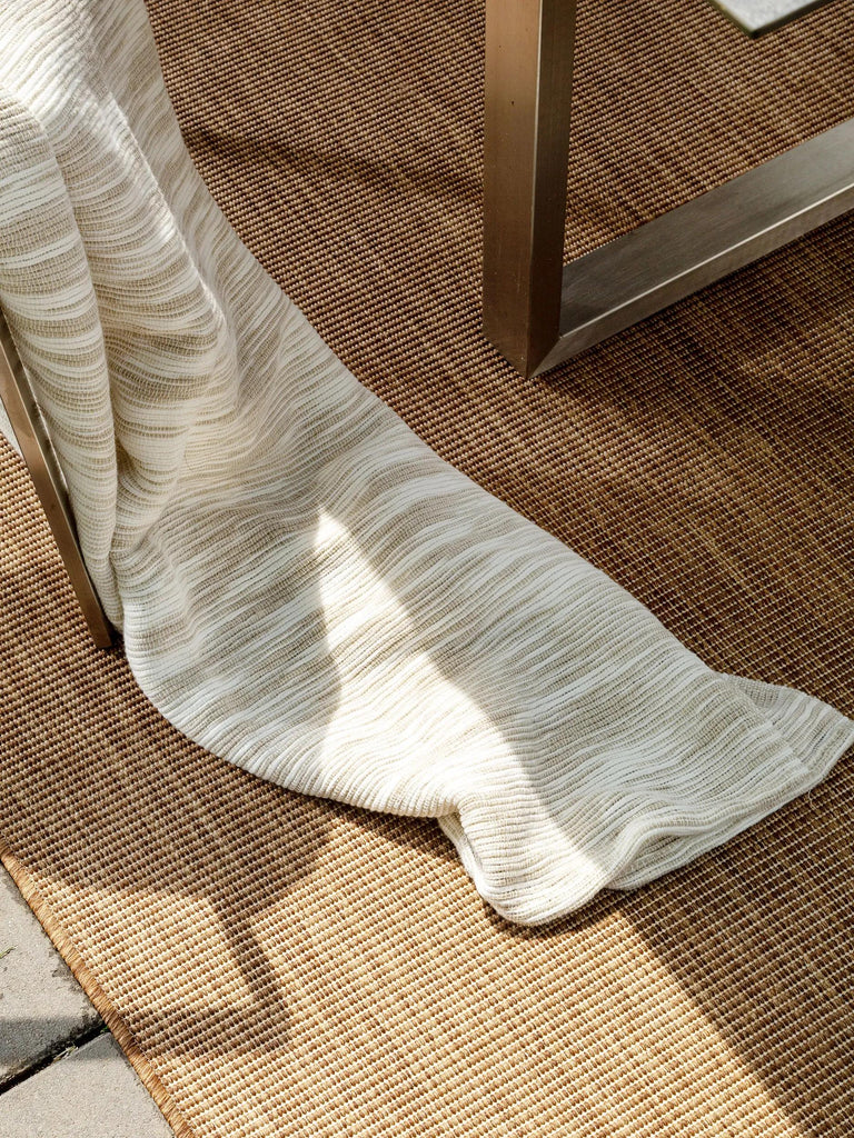 Tapis moderne uni marron d'intérieur et d'extérieur 200x290 cm