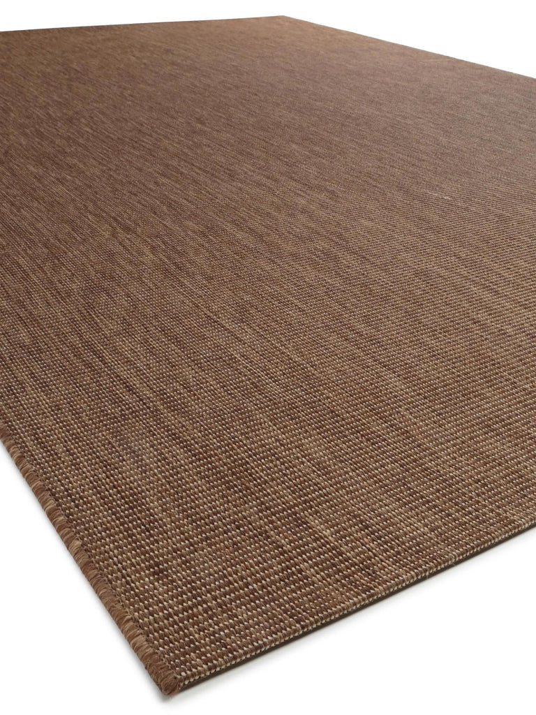 Tapis moderne uni marron d'intérieur et d'extérieur 160x230 cm