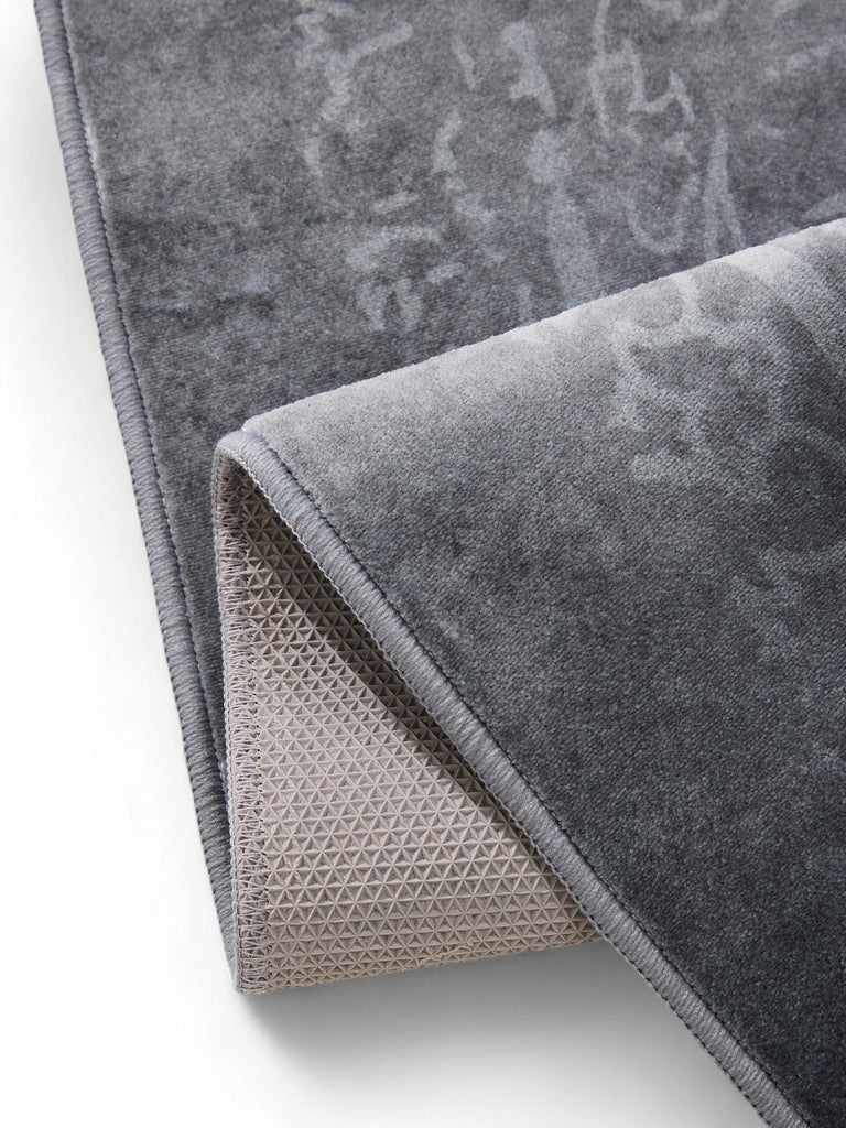 Tapis vintage oriental gris et blanc 160x230 cm