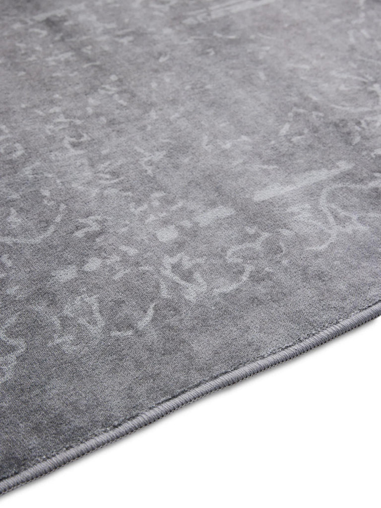 Tapis vintage oriental gris et blanc 120x170 cm