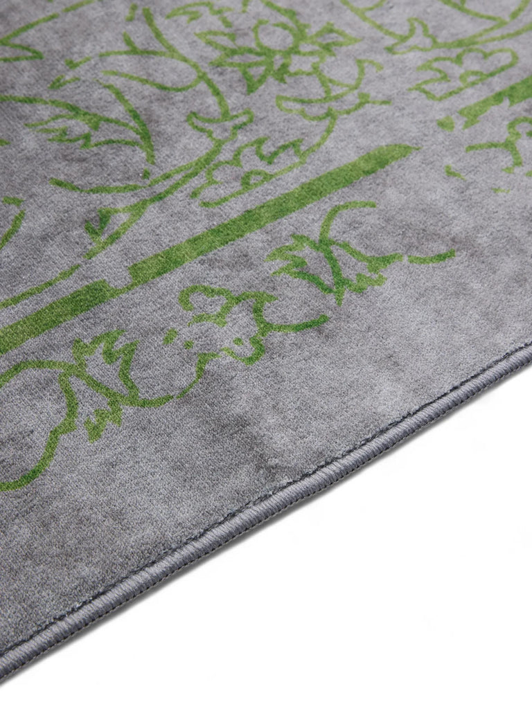 Tapis vintage oriental gris et vert 160x230 cm