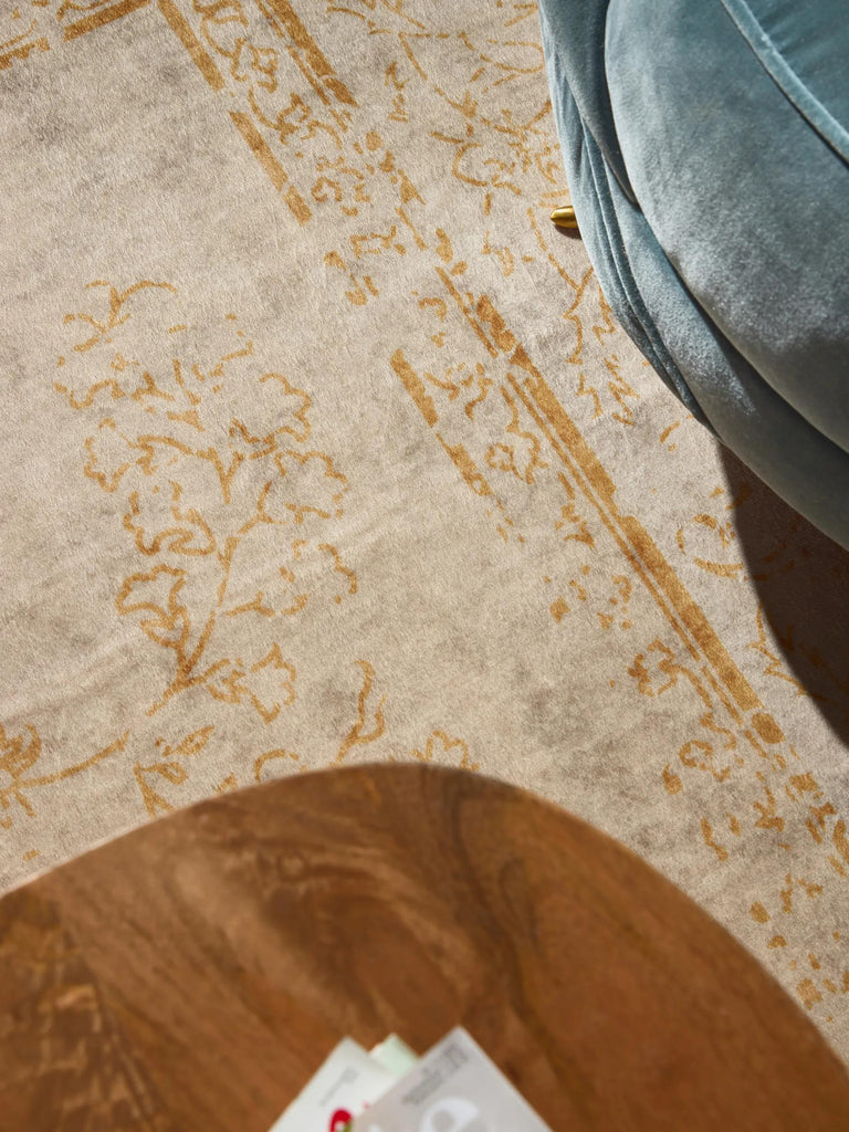 Tapis vintage oriental beige et jaune 160x230 cm