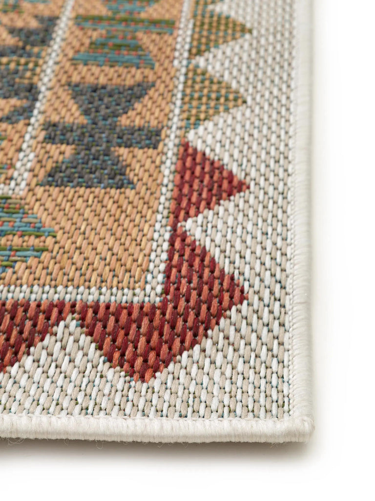 Tapis ethnique bohème multicolore d'intérieur et d'extérieur 120x170 cm