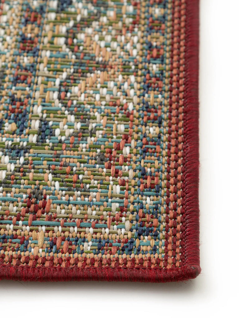 Tapis oriental bohème rouge d'intérieur et d'extérieur 80x150 cm
