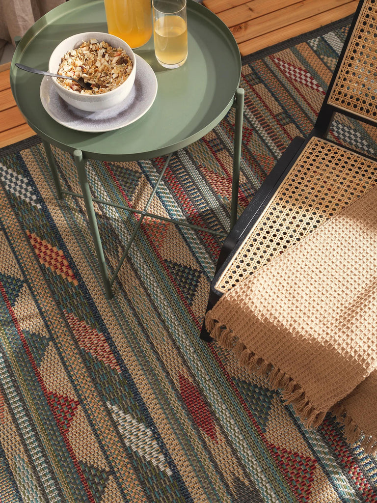 Tapis ethnique retro multicolore d'intérieur et d'extérieur 80x150 cm