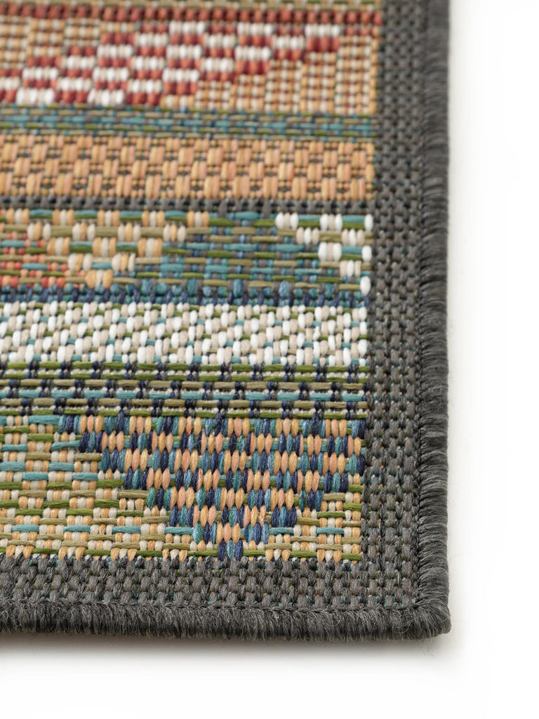 Tapis ethnique retro multicolore d'intérieur et d'extérieur 80x150 cm