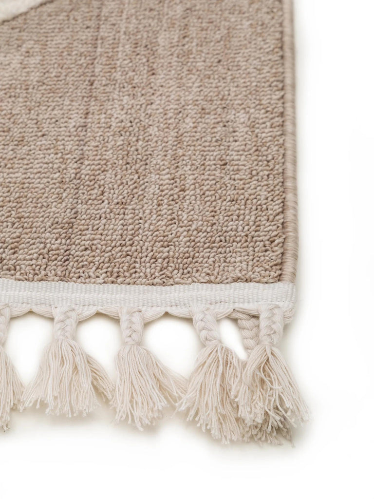 Tapis scandinave motif animal ourson enfant beige 160x230 cm