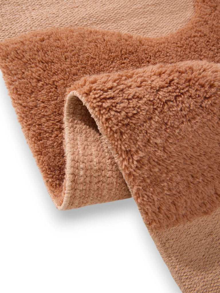 Tapis design retro enfant terracotta 90x130 cm