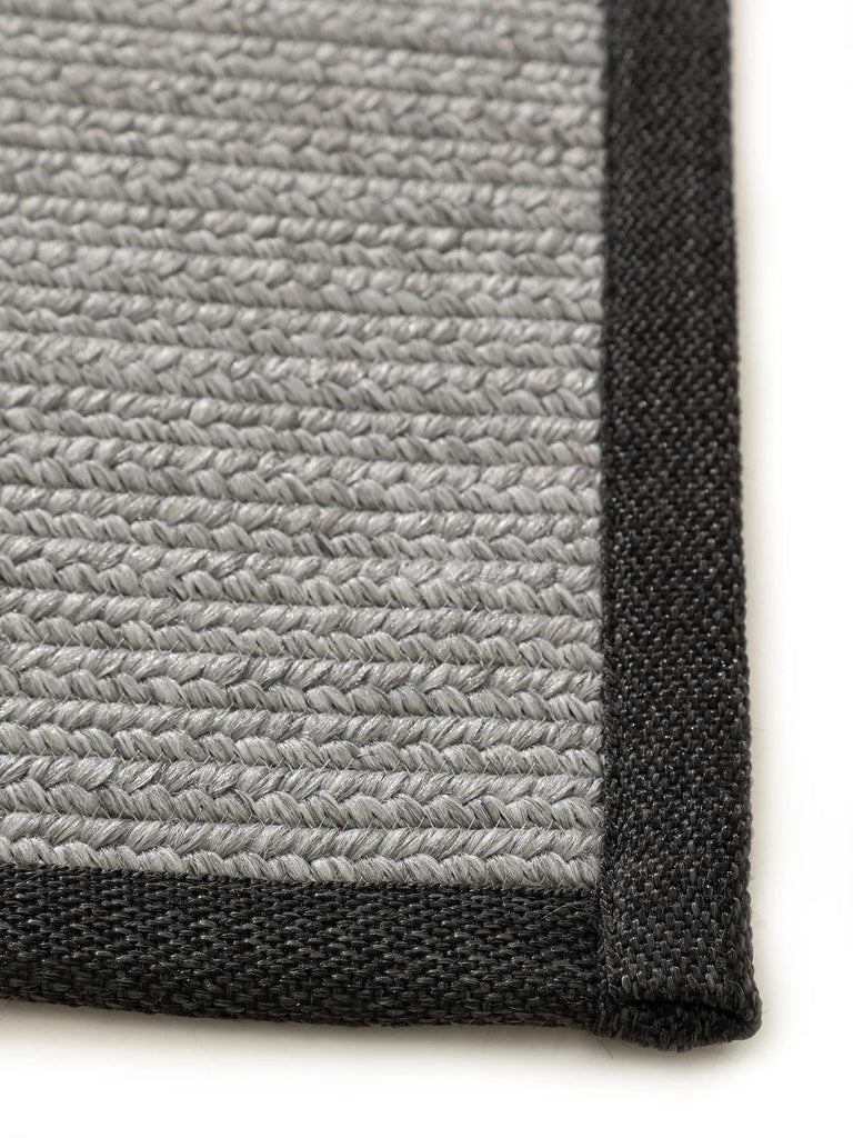 Tapis scandinave tressé gris d'intérieur et d'extérieur 90x130 cm