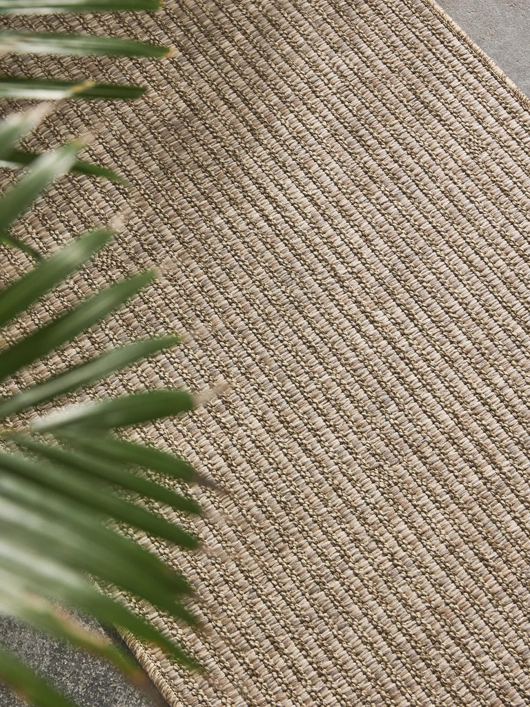 Tapis scandinave uni de couloir beige d'intérieur et d'extérieur 80x240 cm