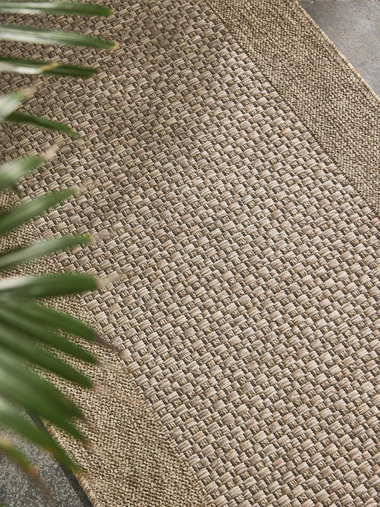 Tapis scandinave de couloir beige d'intérieur et d'extérieur 80x240 cm