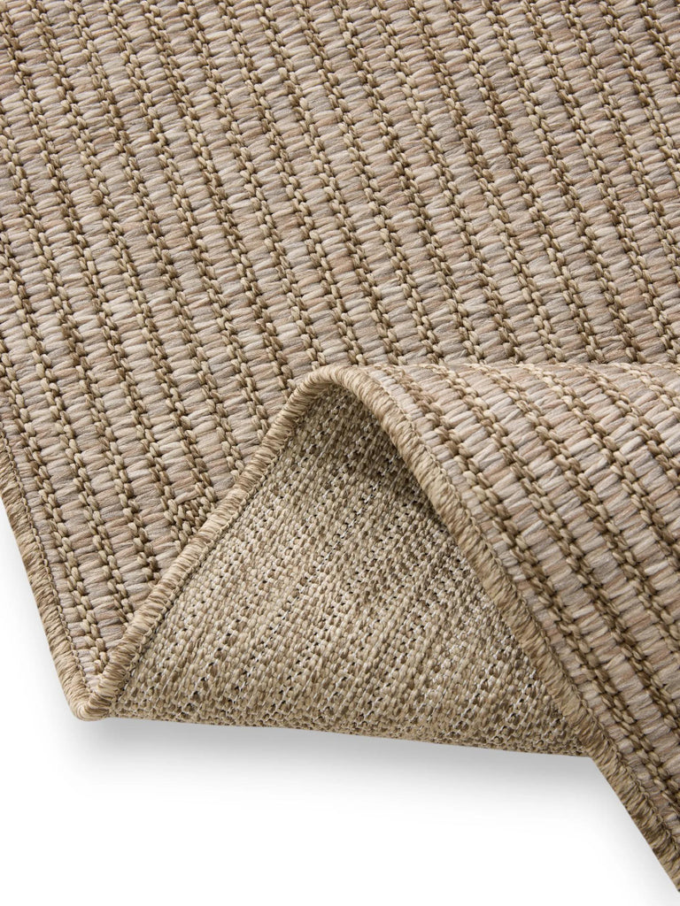 Tapis scandinave uni beige d'intérieur et d'extérieur 140x200 cm