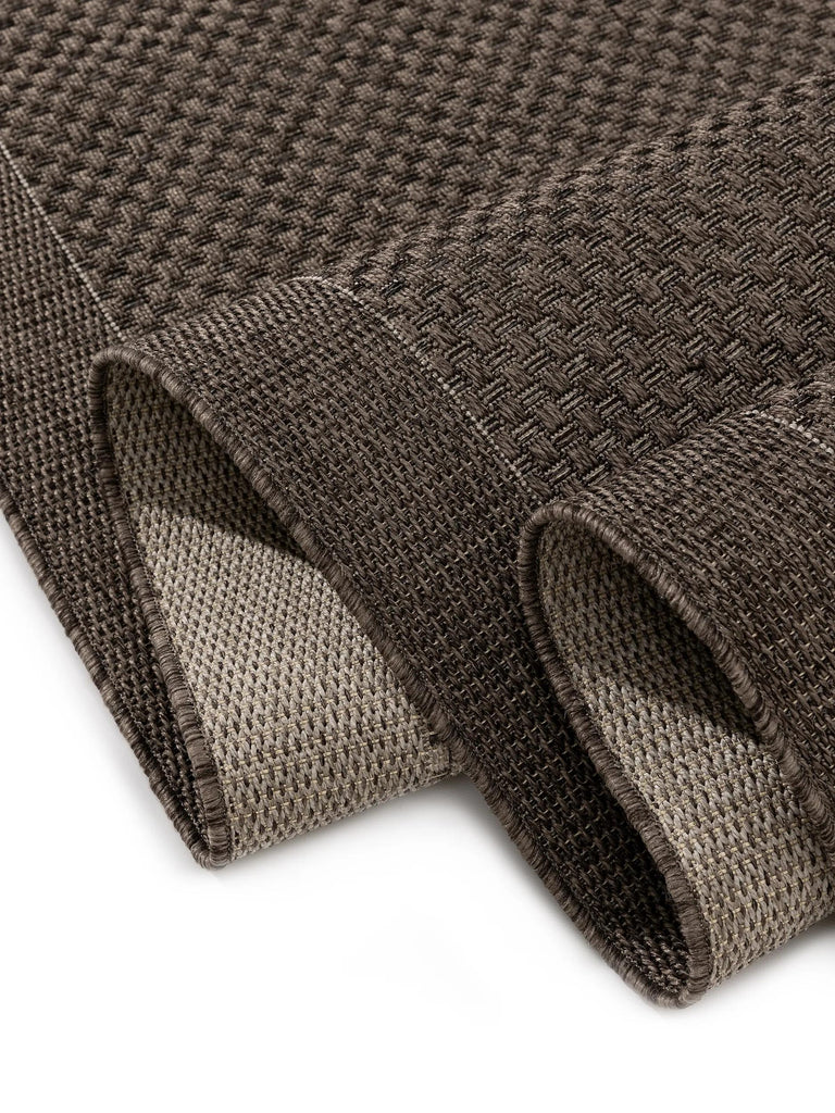 Tapis scandinave marron gris d'intérieur et d'extérieur 200x290 cm