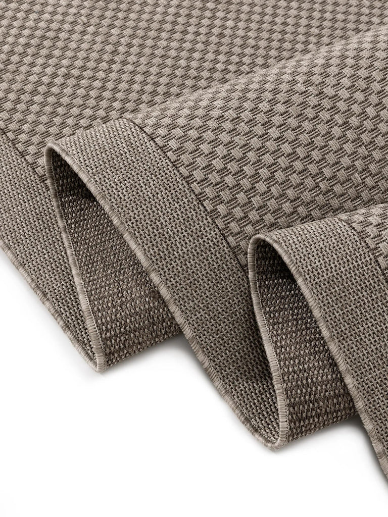 Tapis moderne uni gris clair d'intérieur et d'extérieur 120x170 cm