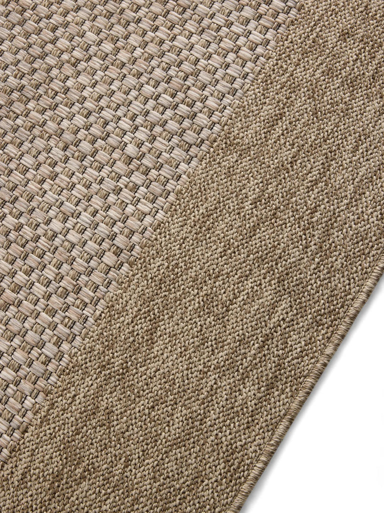 Tapis scandinave marron clair d'intérieur et d'extérieur 140x200 cm