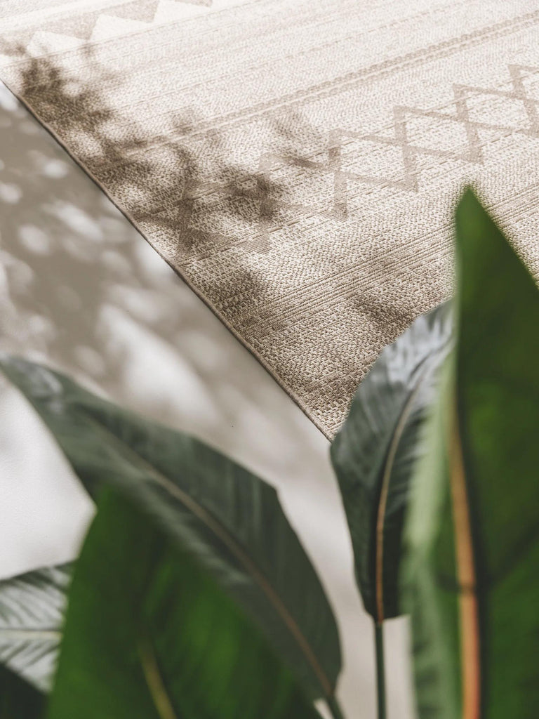 Tapis scandinave taupe d'intérieur et d'extérieur 160x230 cm