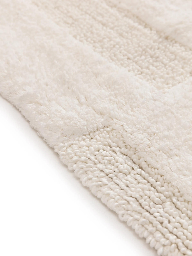 Tapis moderne de bain blanc en coton 50x80 cm