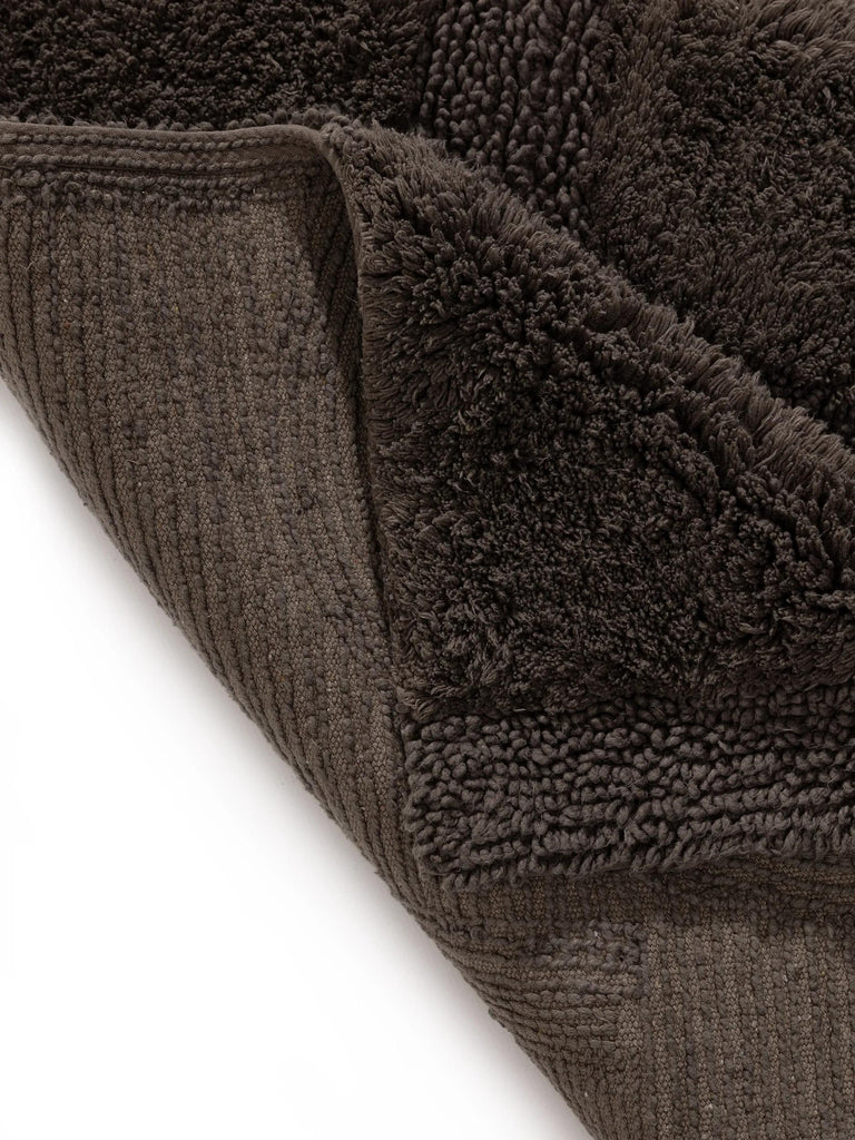 Tapis moderne de bain gris en coton 70x120 cm