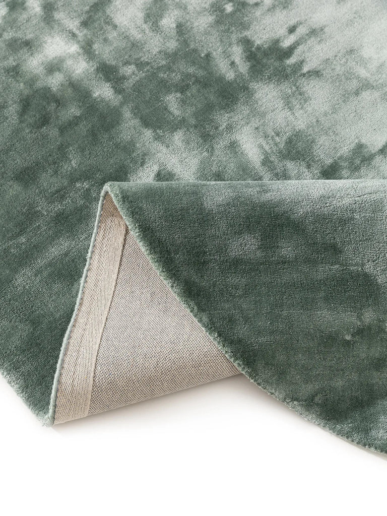 Tapis moderne uni ovale vert sauge 150x230 cm