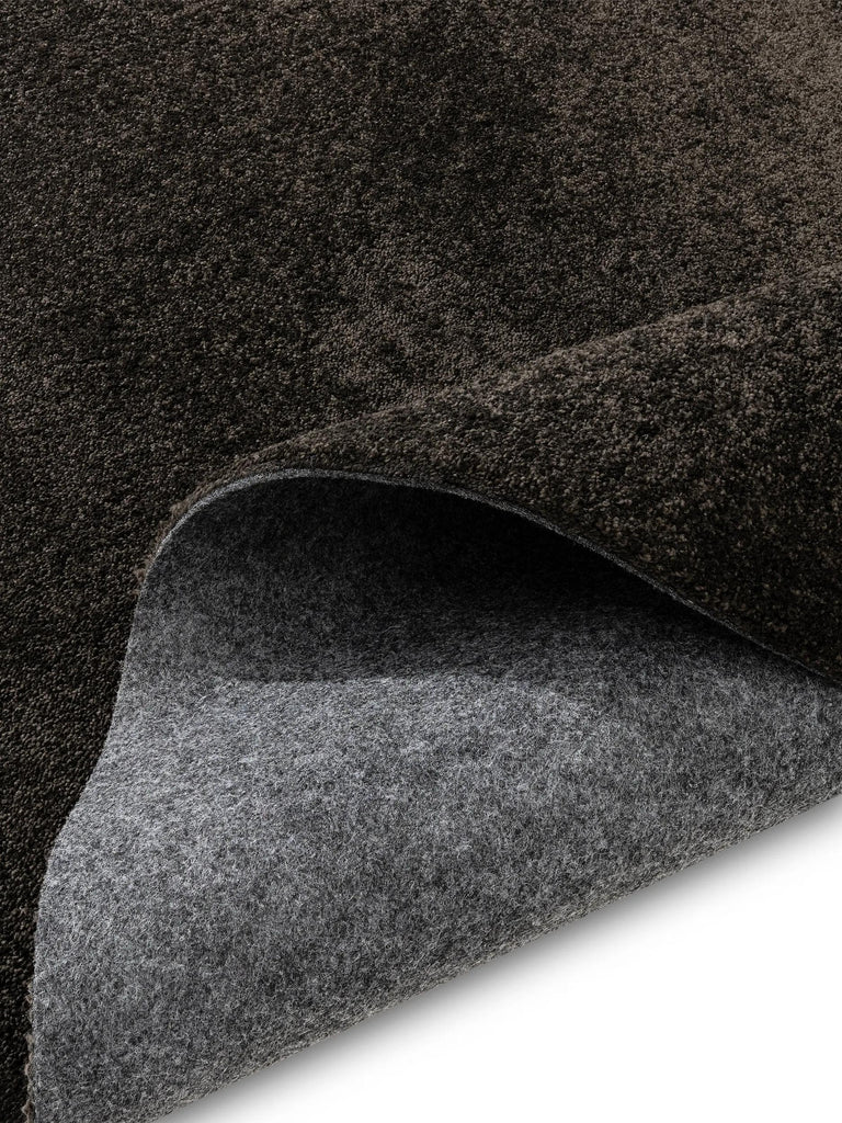 Tapis shaggy uni rond noir 200 cm de diamètre