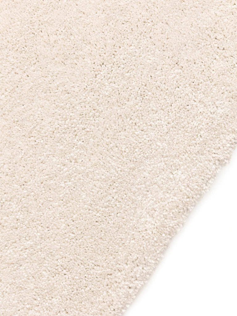 Tapis shaggy uni crème lavable 80x150 cm