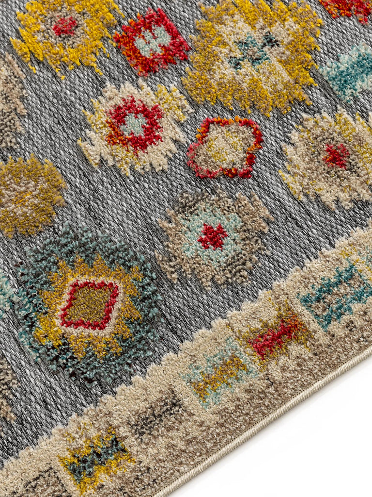 Tapis ethnique de couloir multicolore d'intérieur et d'extérieur 80x300 cm