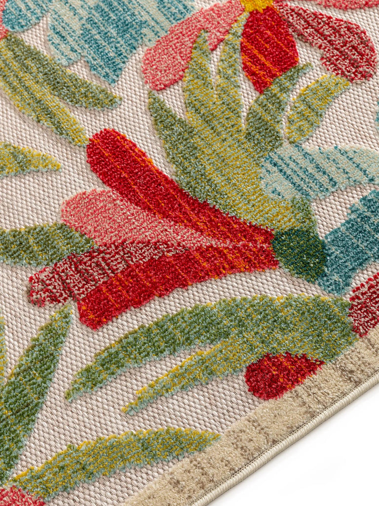 Tapis tapis à fleurs  multicolore d'intérieur et d'extérieur 160x230 cm