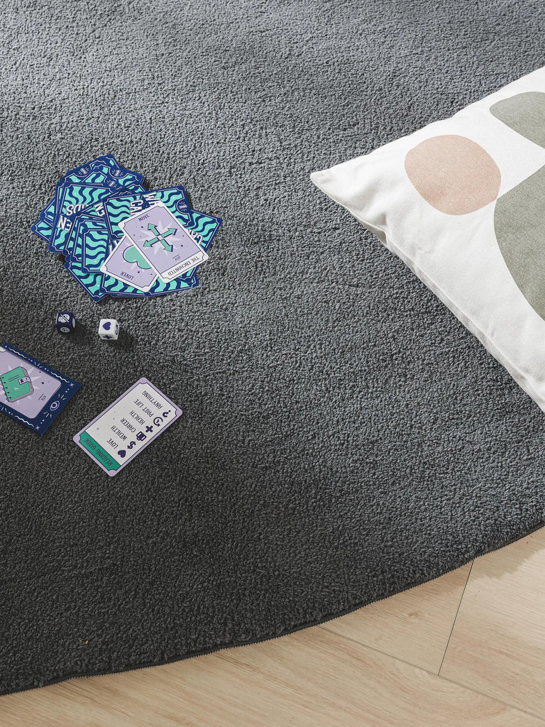 Tapis moderne  uni gris foncé 60x90 cm