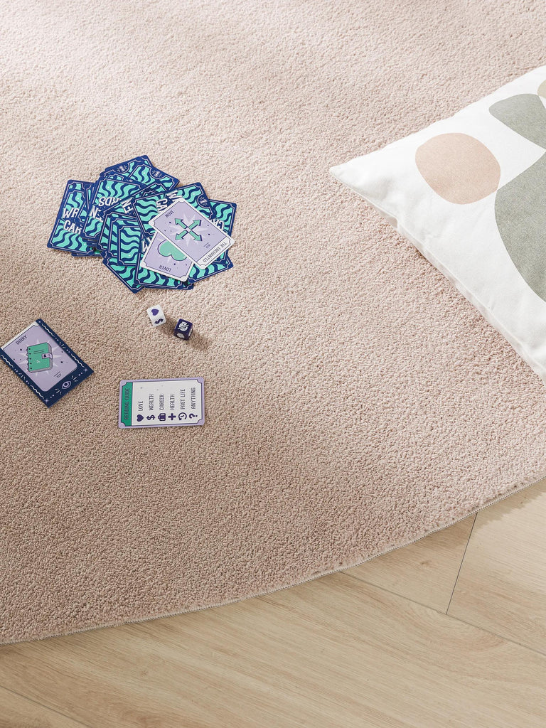 Tapis moderne uni beige 60x90 cm