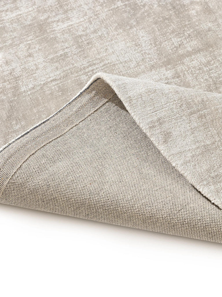 Tapis moderne  uni rond gris clair 200 cm de diamètre