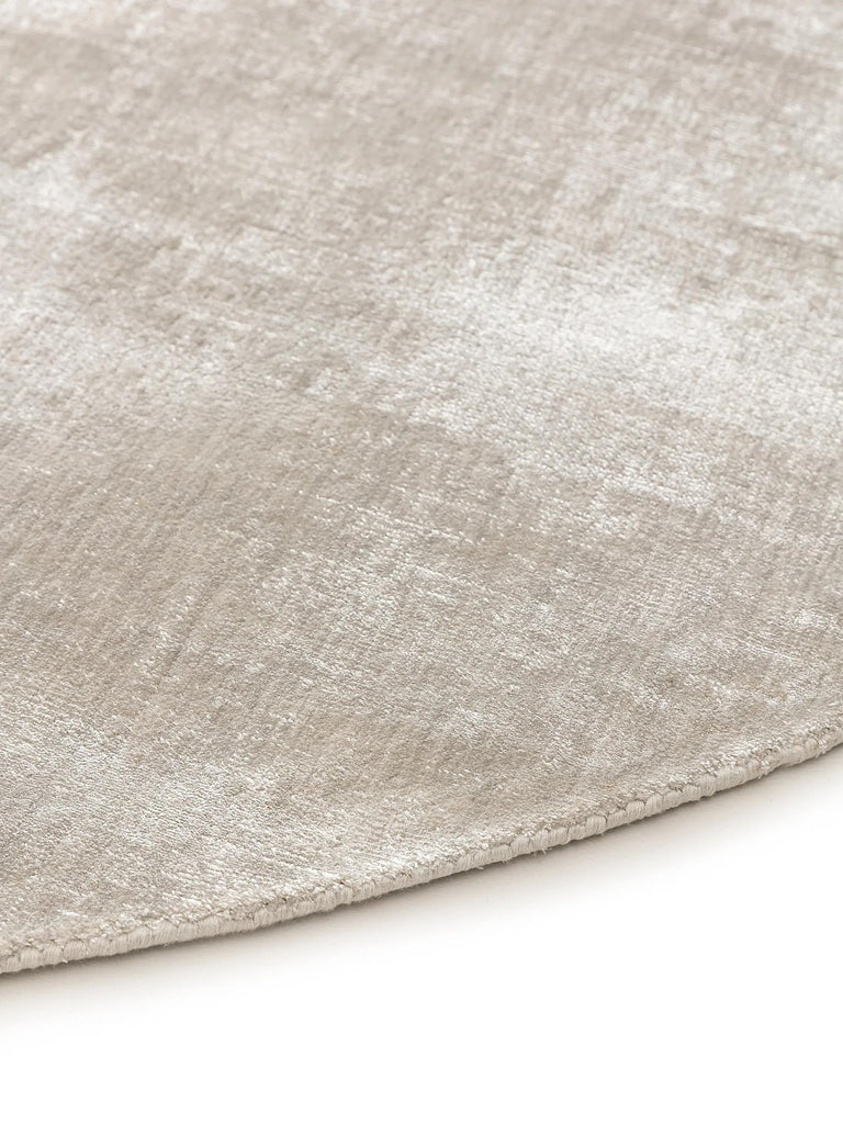 Tapis moderne  uni rond gris clair 200 cm de diamètre