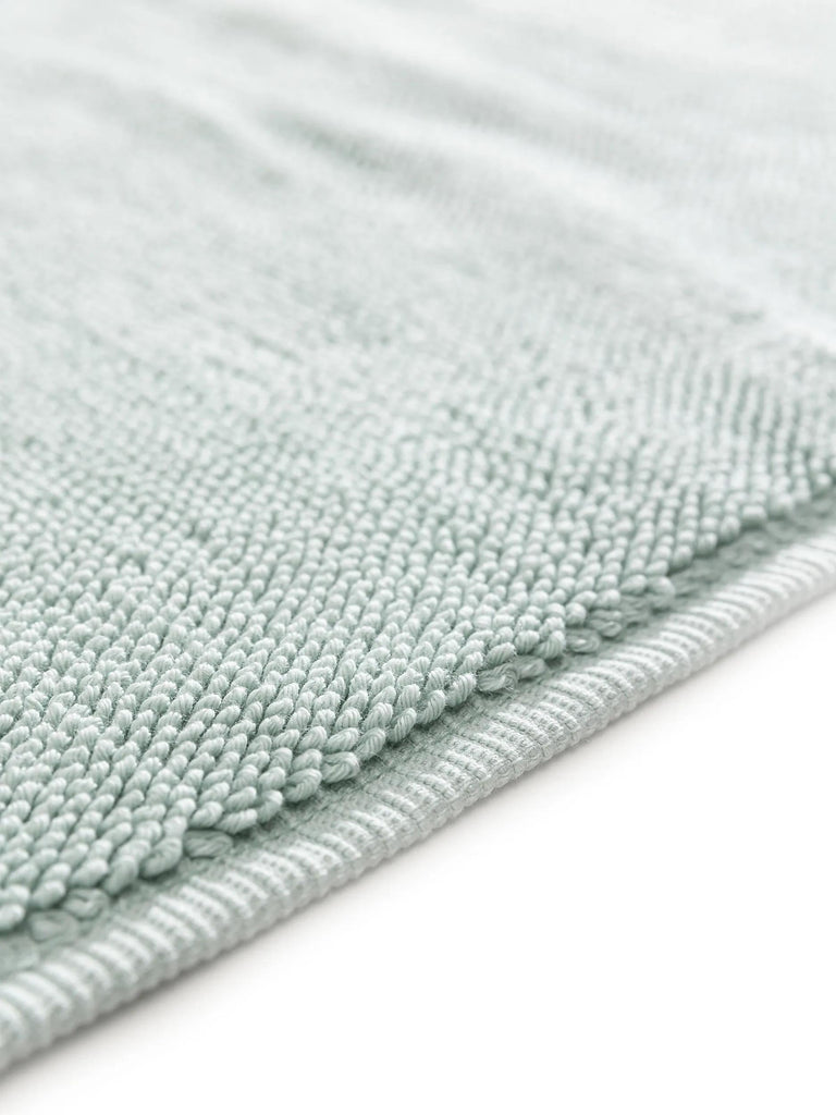 Tapis moderne uni de bain vert clair  en coton 50x80 cm