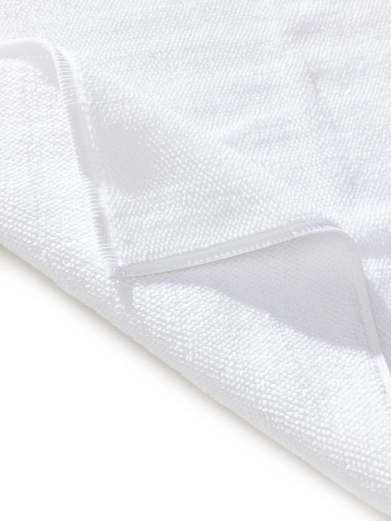 Tapis moderne  uni de bain blanc  en coton 70x120 cm