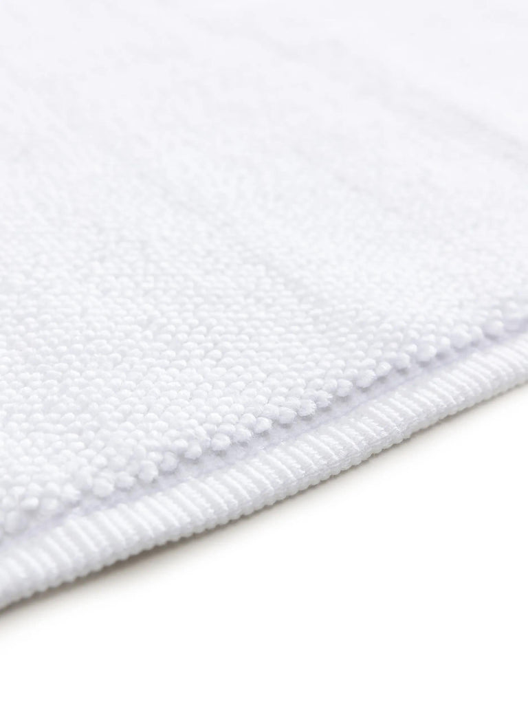 Tapis moderne  uni de bain blanc  en coton 70x120 cm