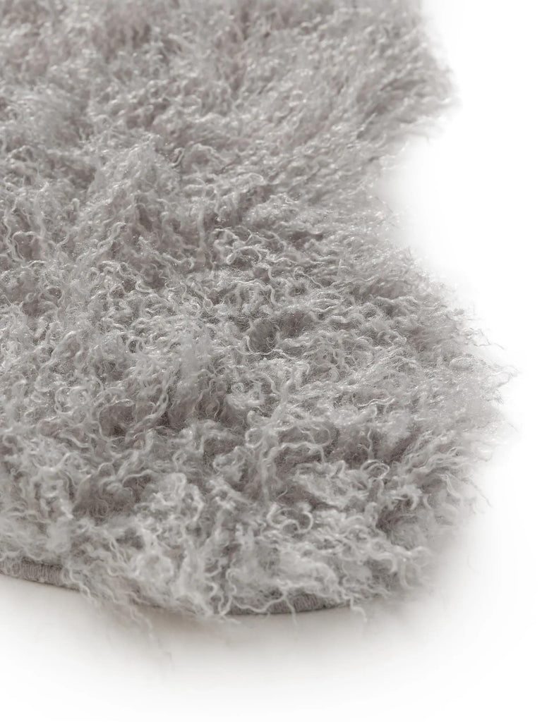 Tapis shaggy poils longs  gris 60x90 cm