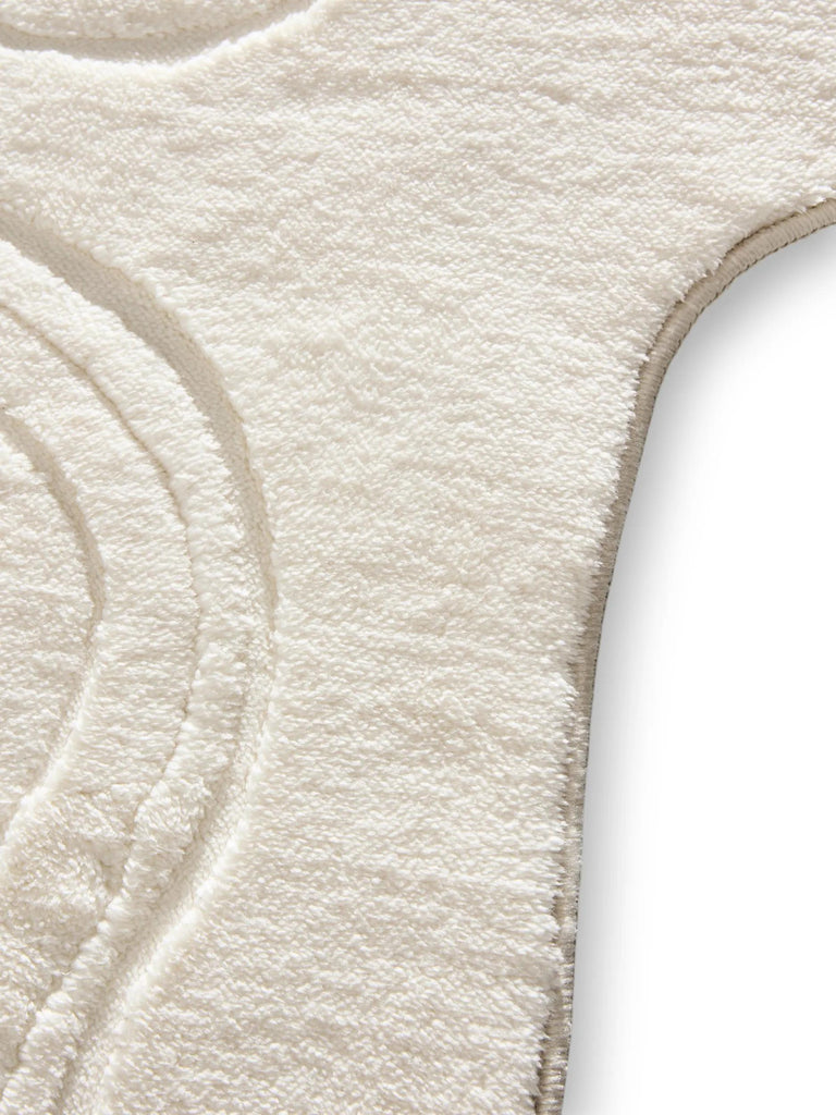 Tapis géométrique blanc 200x270 cm