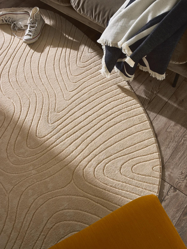 Tapis moderne  géométrique  beige 160x210 cm