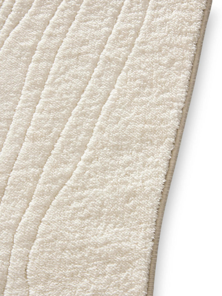 Tapis moderne géométrique ovale blanc 160x210 cm